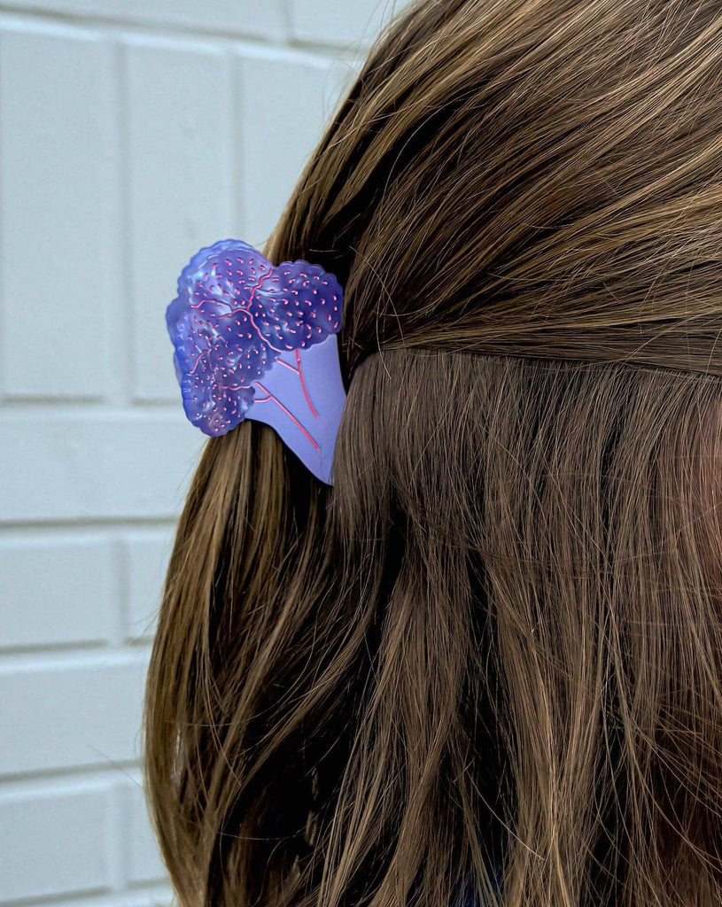 Mini Purple Cauliflower Hair Claw