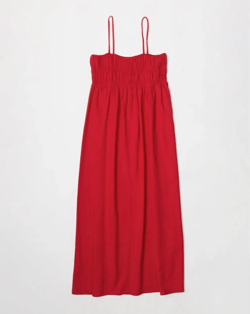 Carmen Dress in Cherry Red