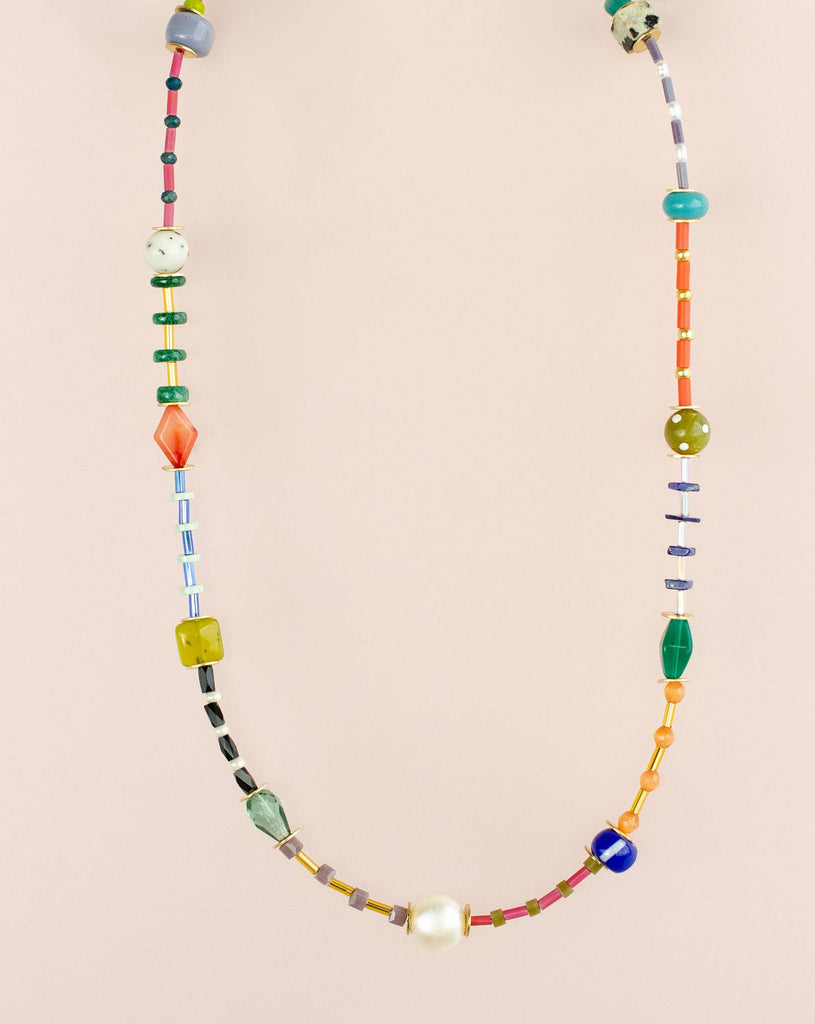 Colorful Seed Bead Friendship Necklace