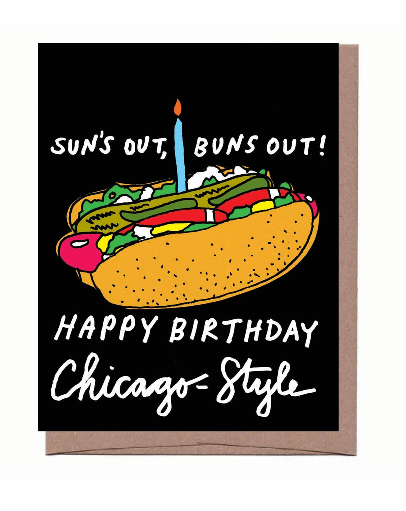 Buns Out Chicago Birthday Card
