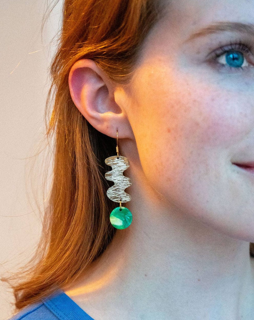 Hazel Earrings in Green