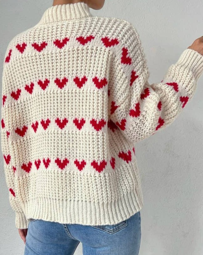 Heart Jacquard Sweater