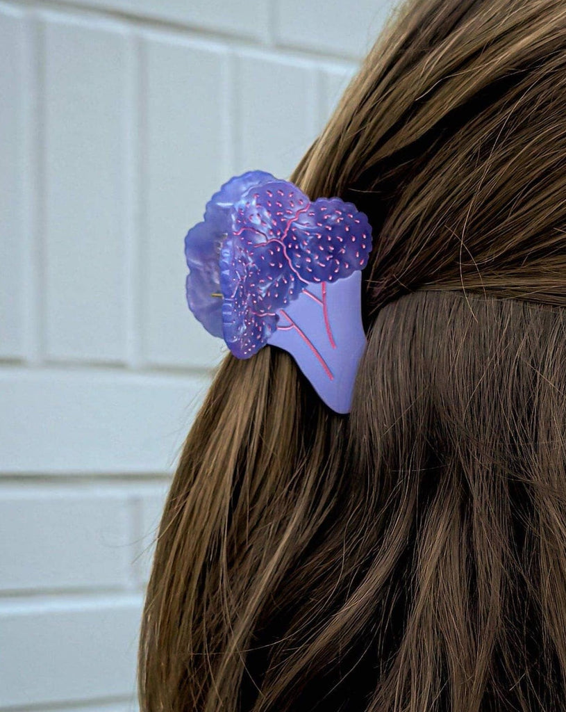 Mini Purple Cauliflower Hair Claw
