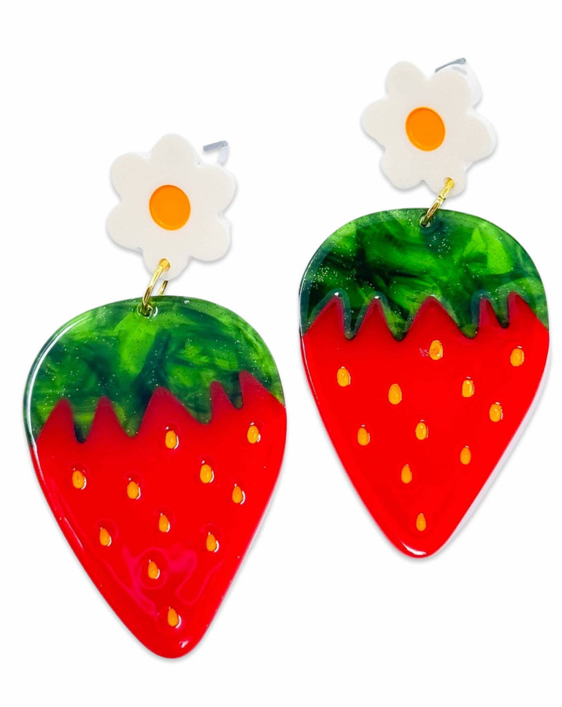 Strawberries and Flowers Earrings