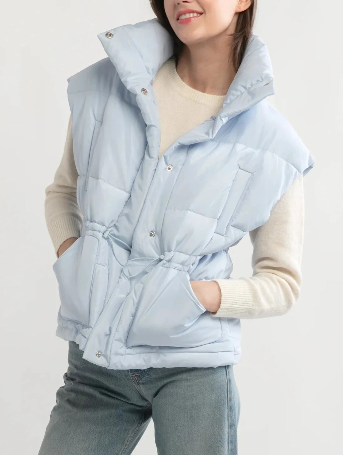 Emma　argue COCOON COAT  PADDING VEST Emma argue COCOON COAT PADDING VEST Chevron Quilted Vest – MyAnorak