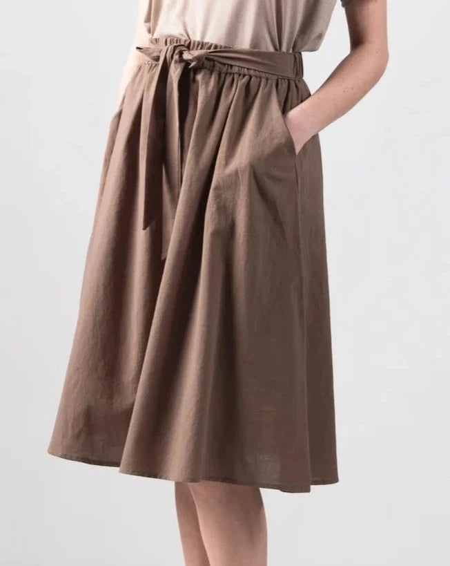 Dolly Ribbon Skirt in Khaki