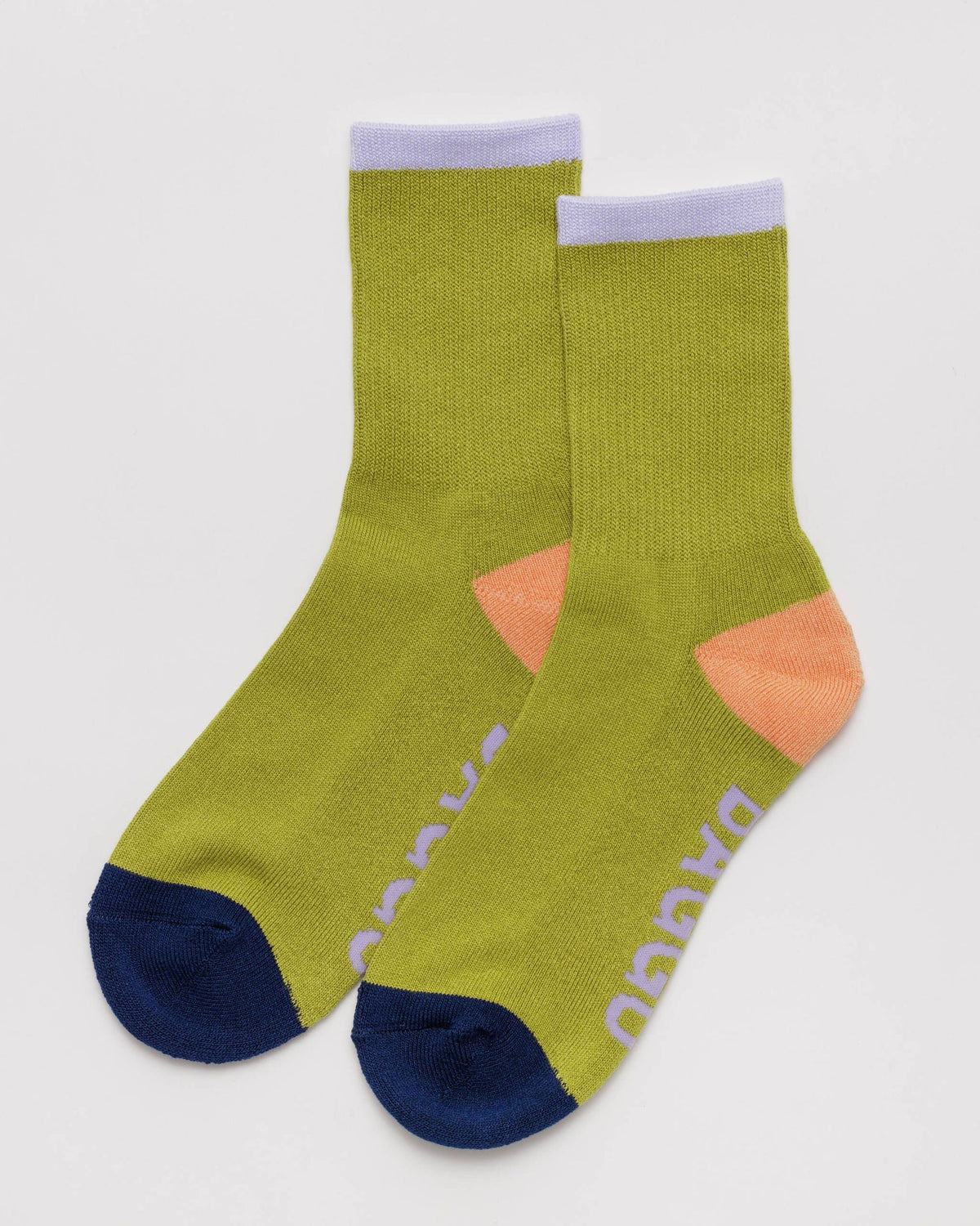 Baggu Ribbed Sock in Lemongrass Mix