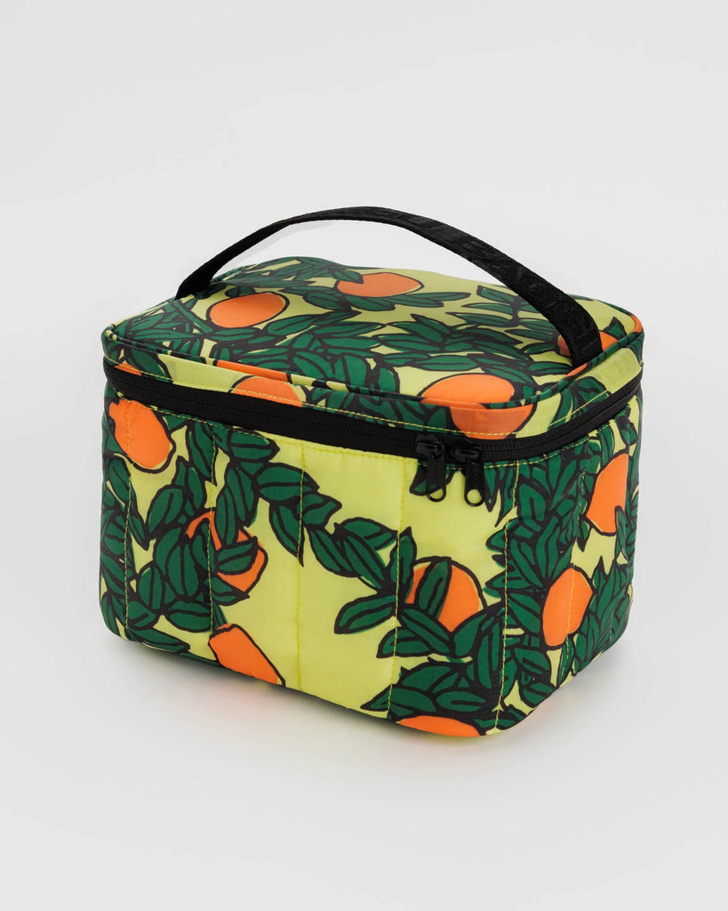 Puffy Lunch Bag in Orange Tree Yellow