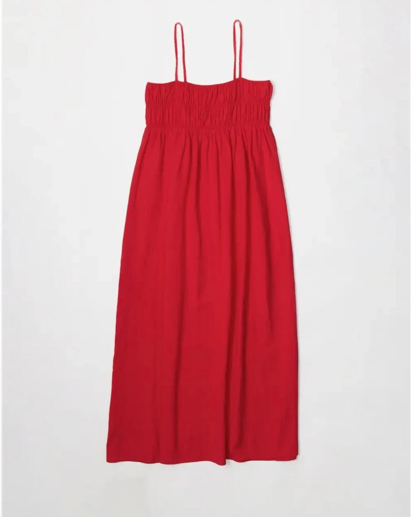 Carmen Dress in Cherry Red