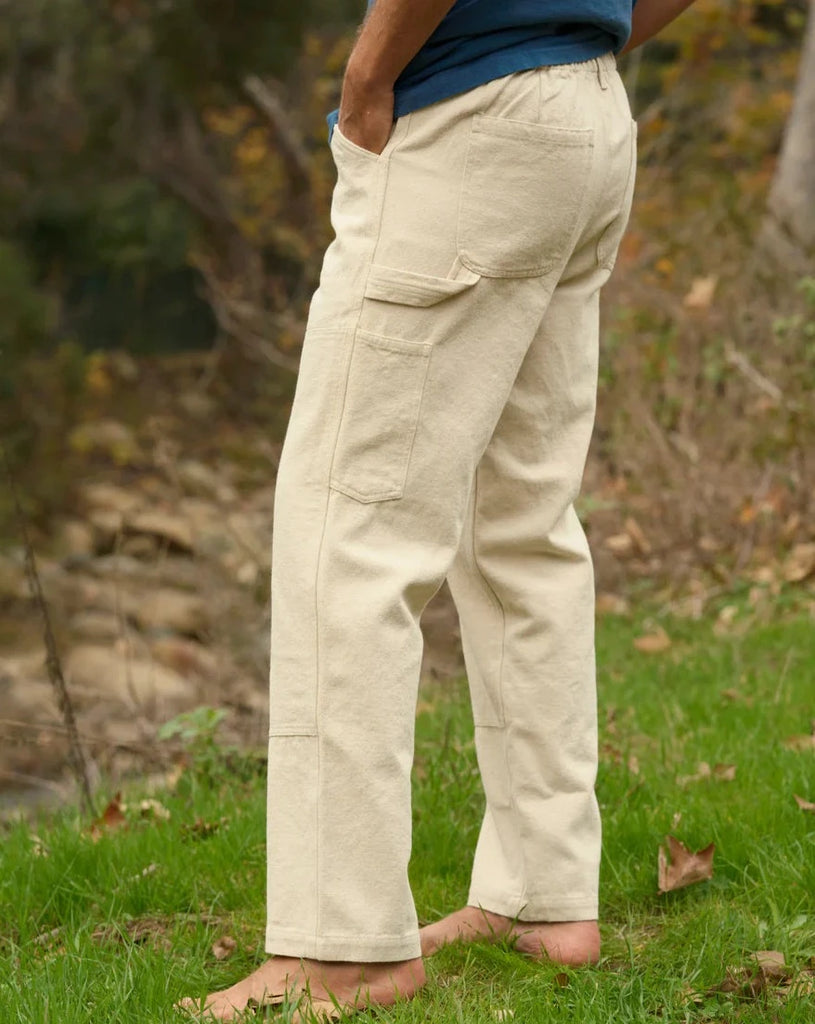 Canvas Work Pants in Natural