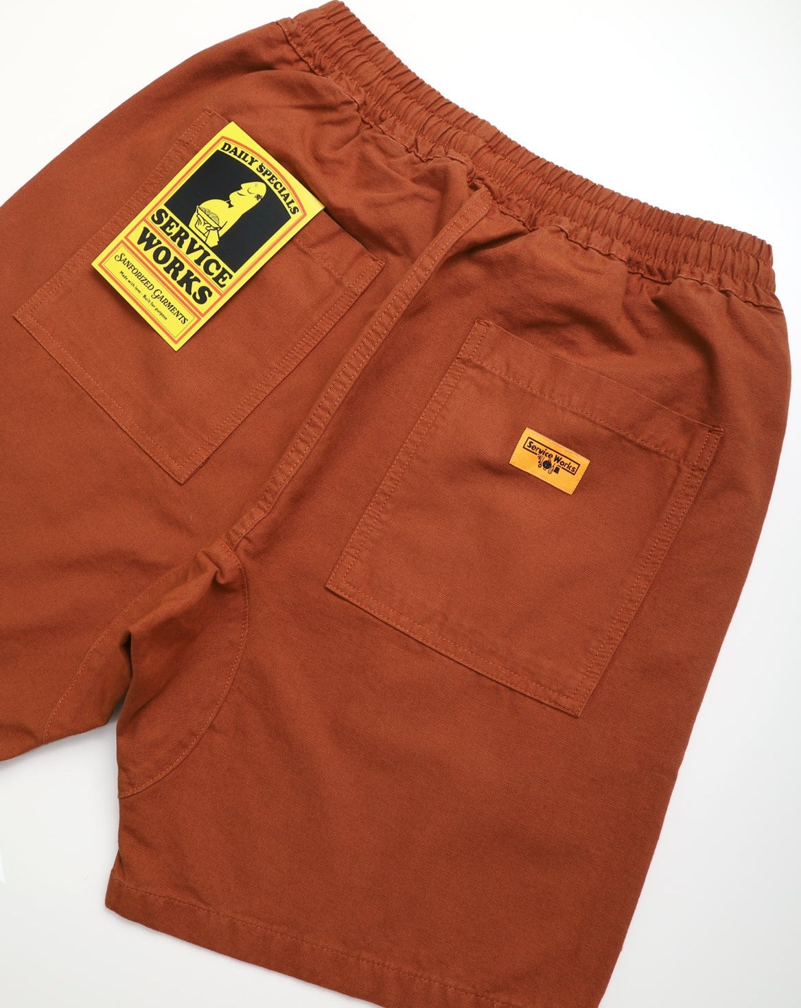 Canvas Chef Shorts in Terracotta Penelope's