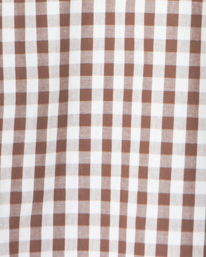 Gingham Shirt in Brown
