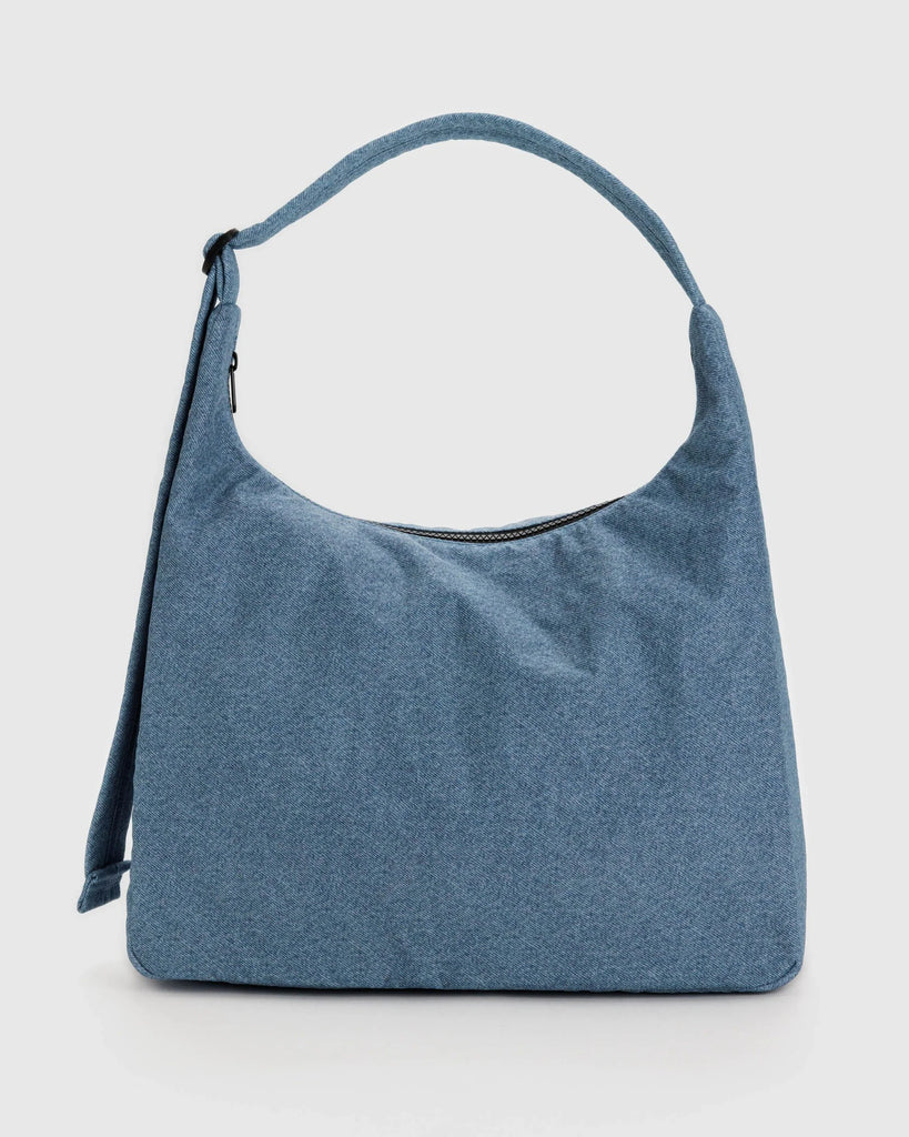 Nylon Shoulder Bag in Digital Denim