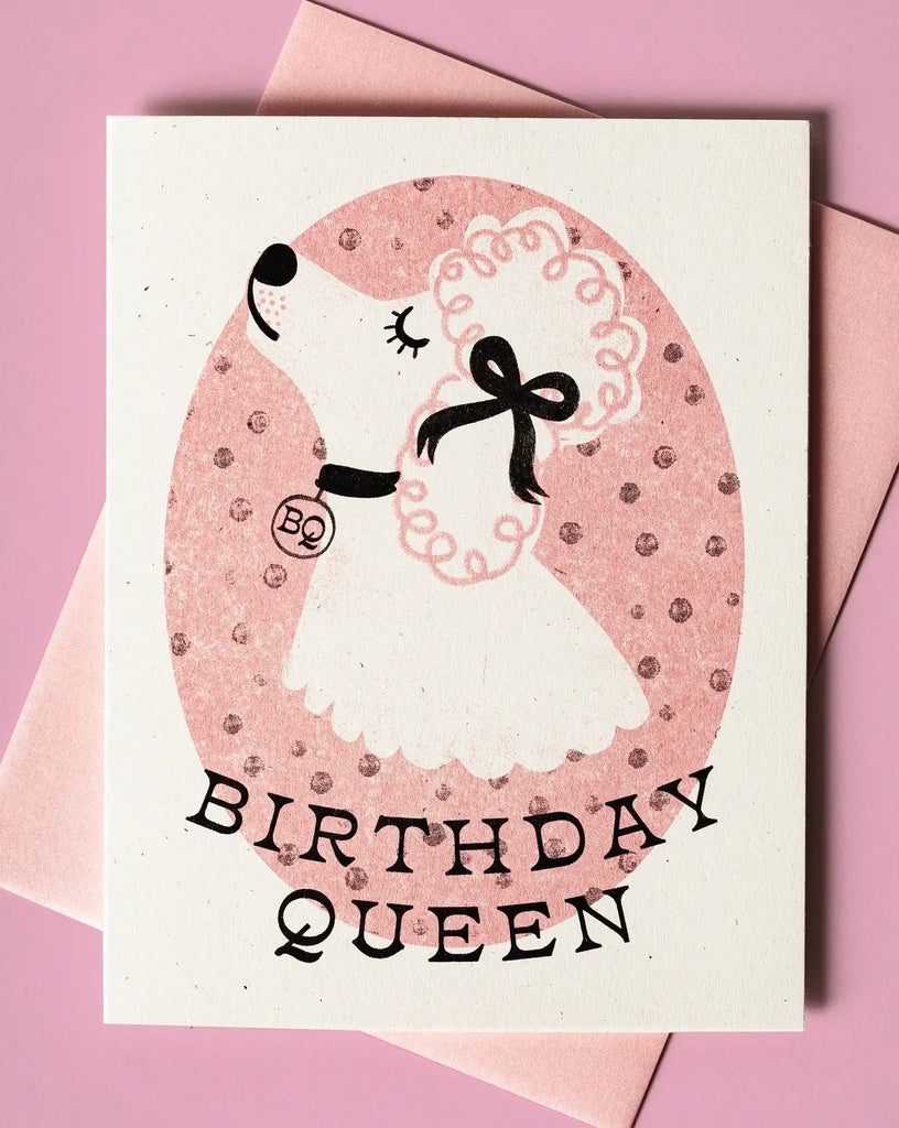 Birthday Queen Dog Card