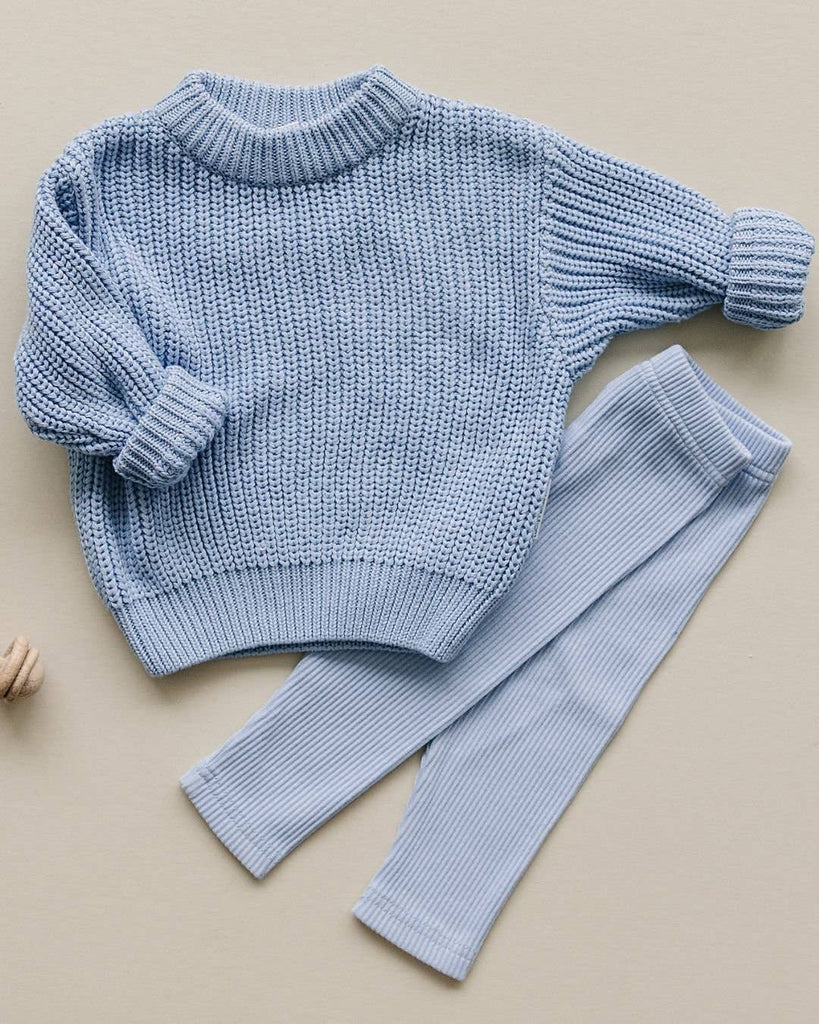 Chunky Knit Sweater in Blue