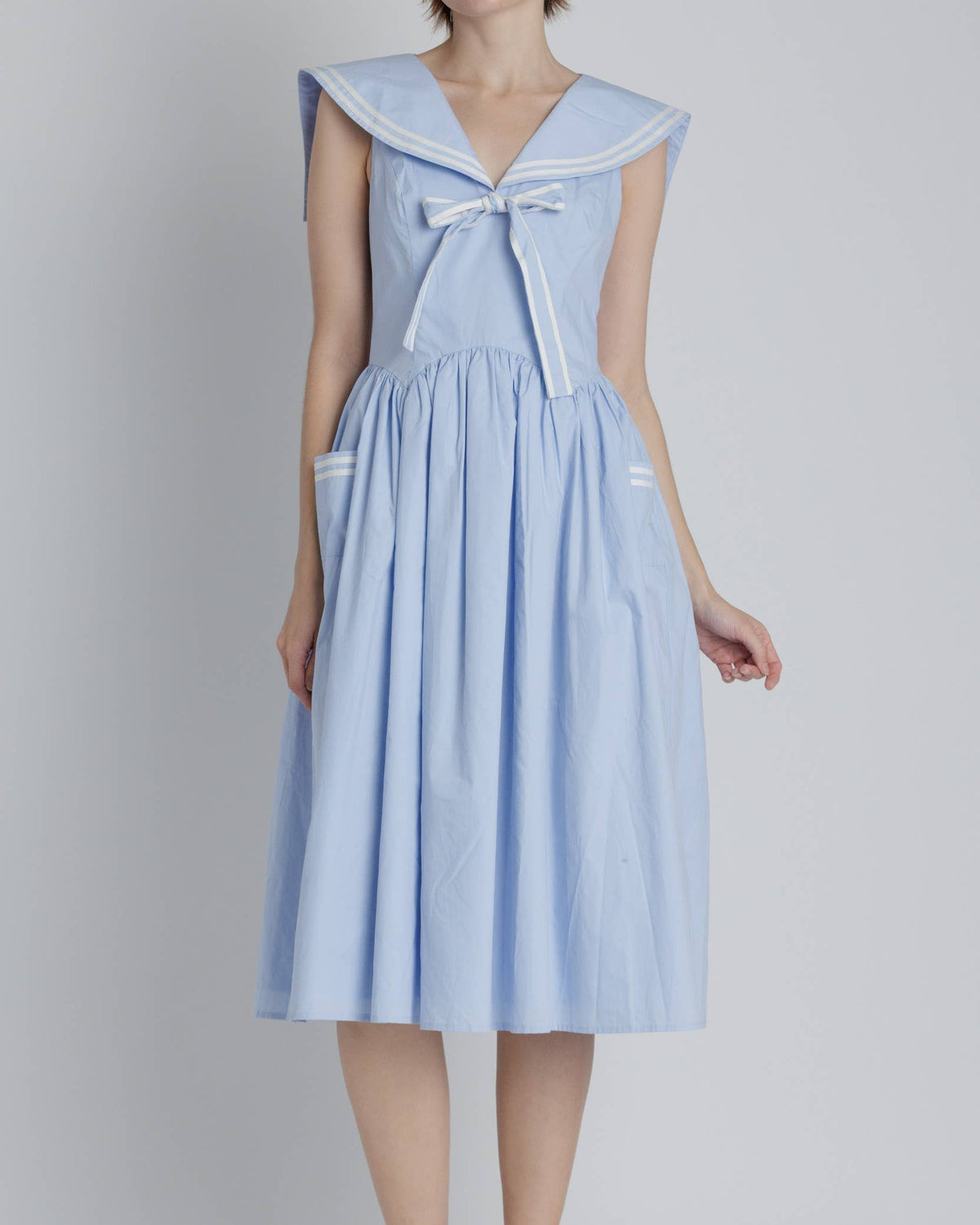 sailor bridesmaid dresses Maxi Sailor Dress Soft Linen Navy 3X / Navy