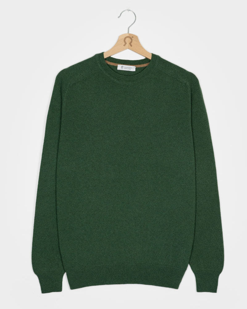 Cashmere Marino Sweater in Kale Green