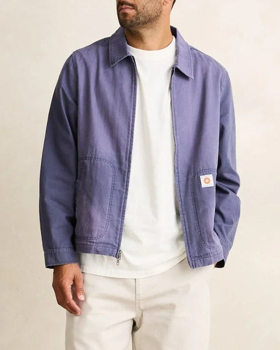 Herringbone Sun Wash Jacket in Vintage Blue | Penelope's