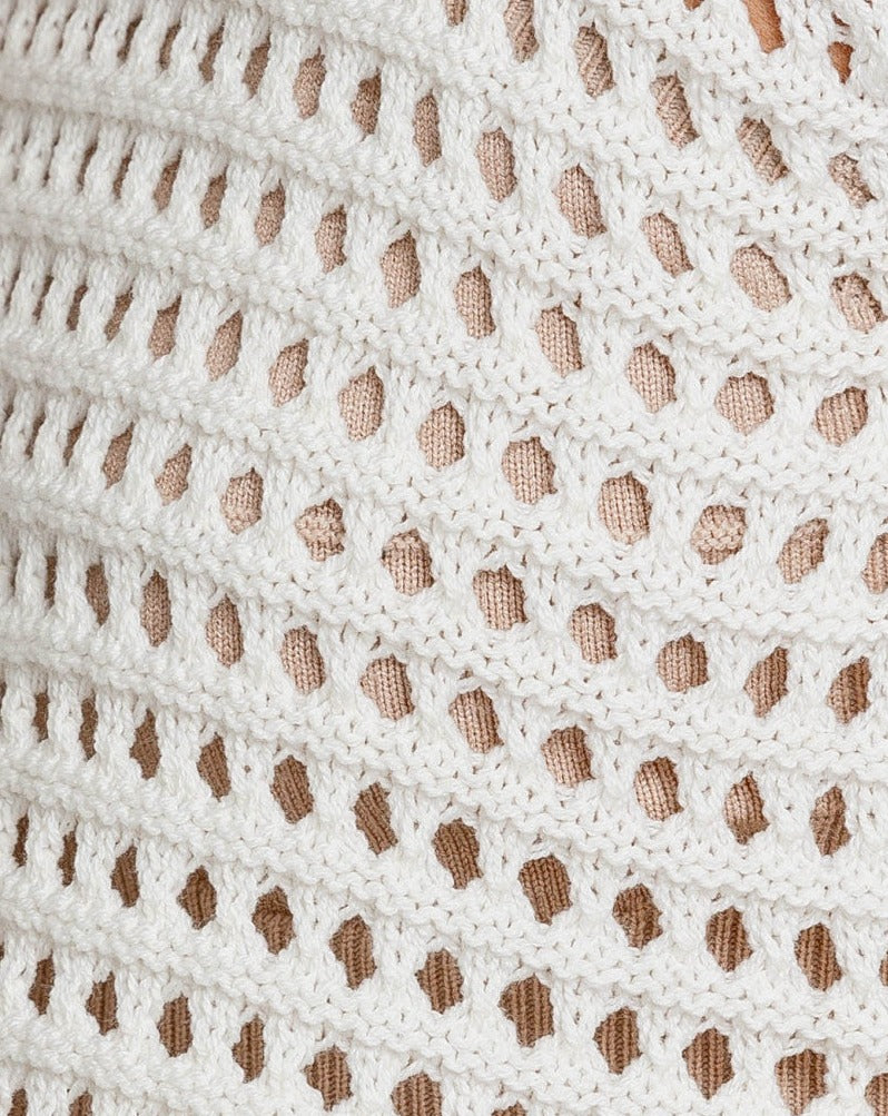 Ava Crochet Top in White