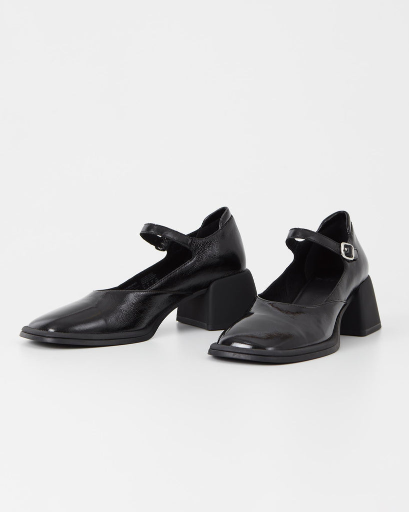 Ansie Mary Janes in Black Patent