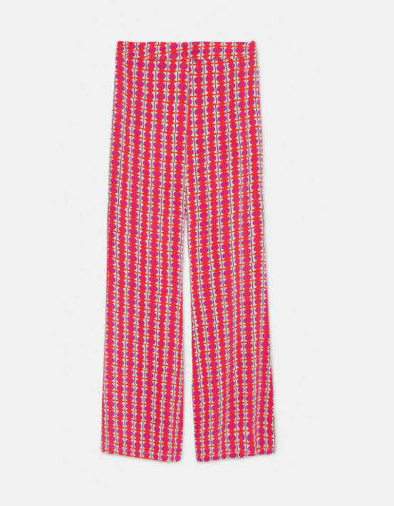 Geometric Flared Trousers