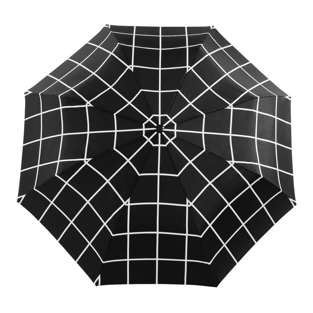 Compact Umbrella in Black Grid
