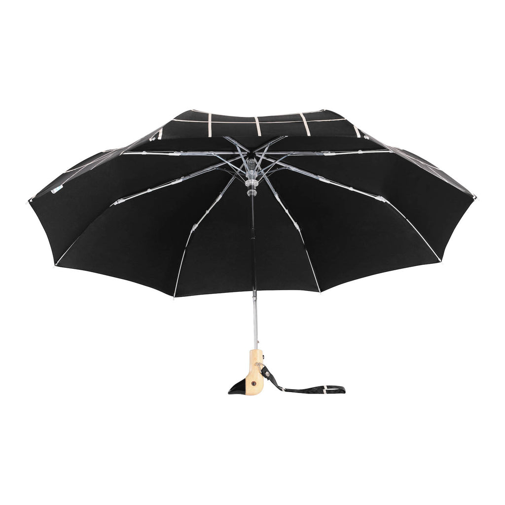 Compact Umbrella in Black Grid