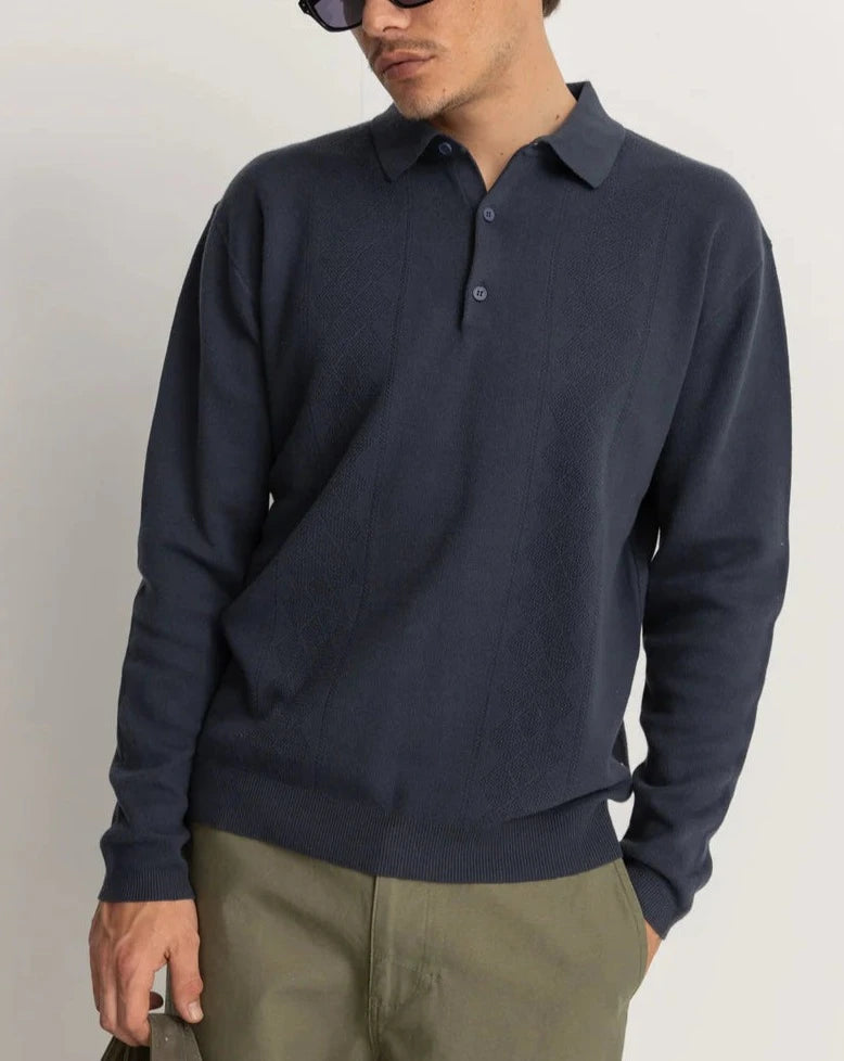 Rory LS Polo in Navy