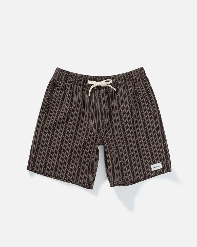 Jacquard Linen Jam Shorts in Brown