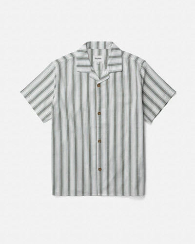 Vacation Stripe SS Shirt in Fern