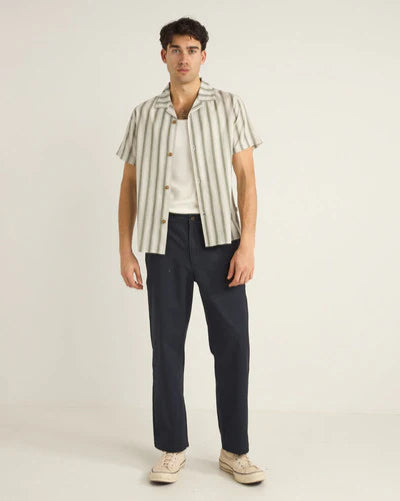 Vacation Stripe SS Shirt in Fern