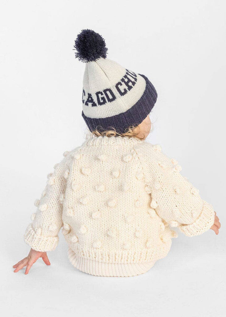 Toddler Chicago Pom Beanie in Navy