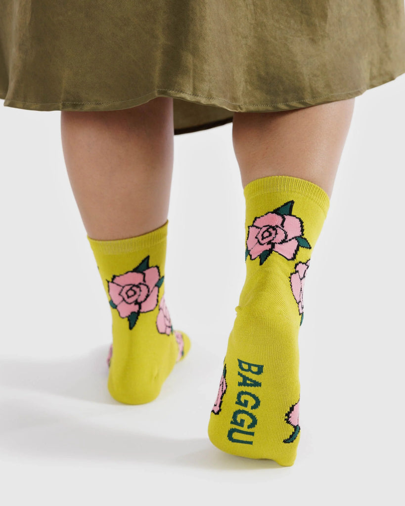 Baggu Crew Sock in Rose