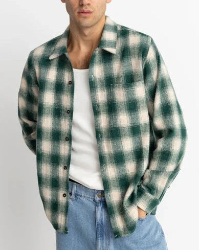 Plaid Ls Flannel in Green