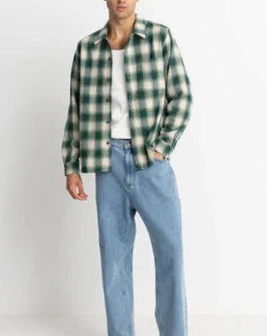 Plaid Ls Flannel in Green