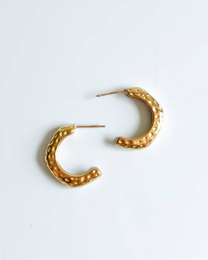 Hammered Hoop Earrings