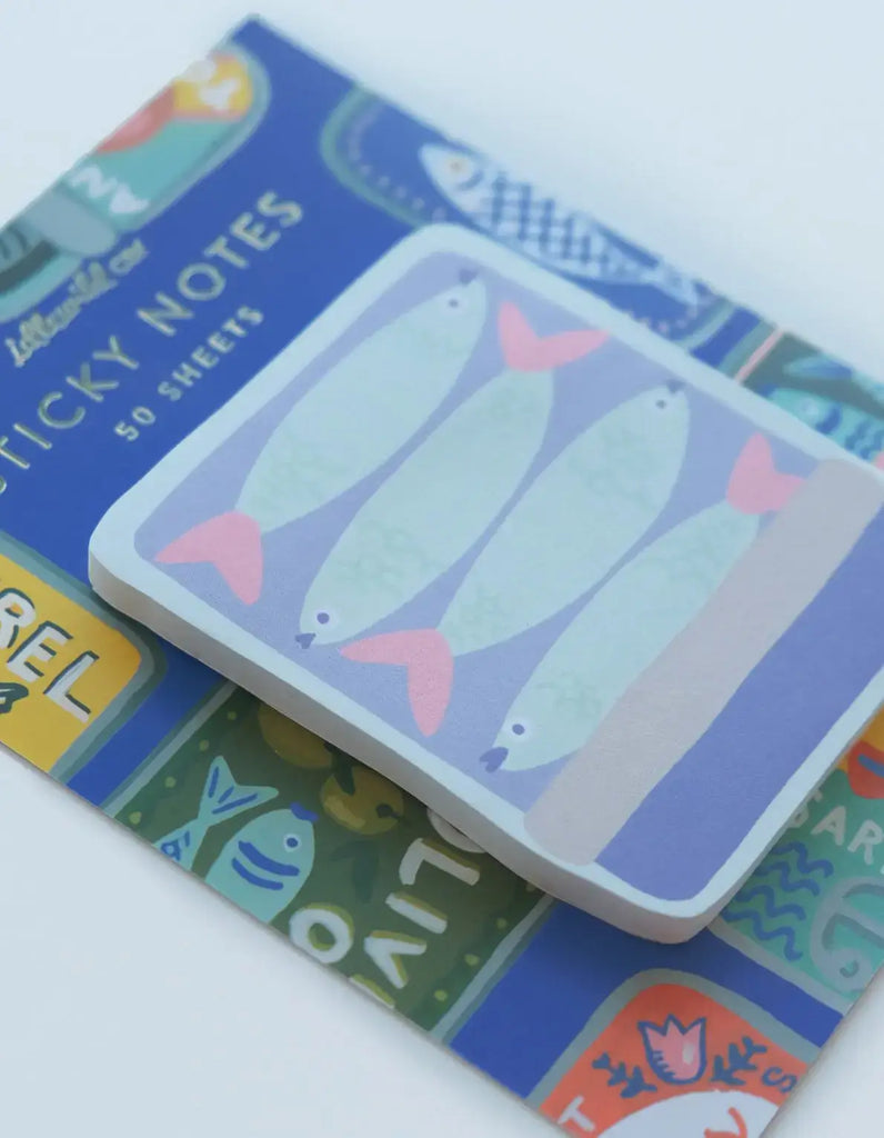 Tinned Fish Die-Cut Sticky Note Pad