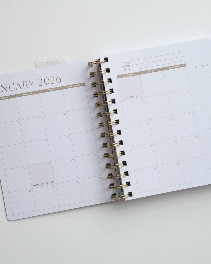 2026 Pocket Size Planner in Coral Floral