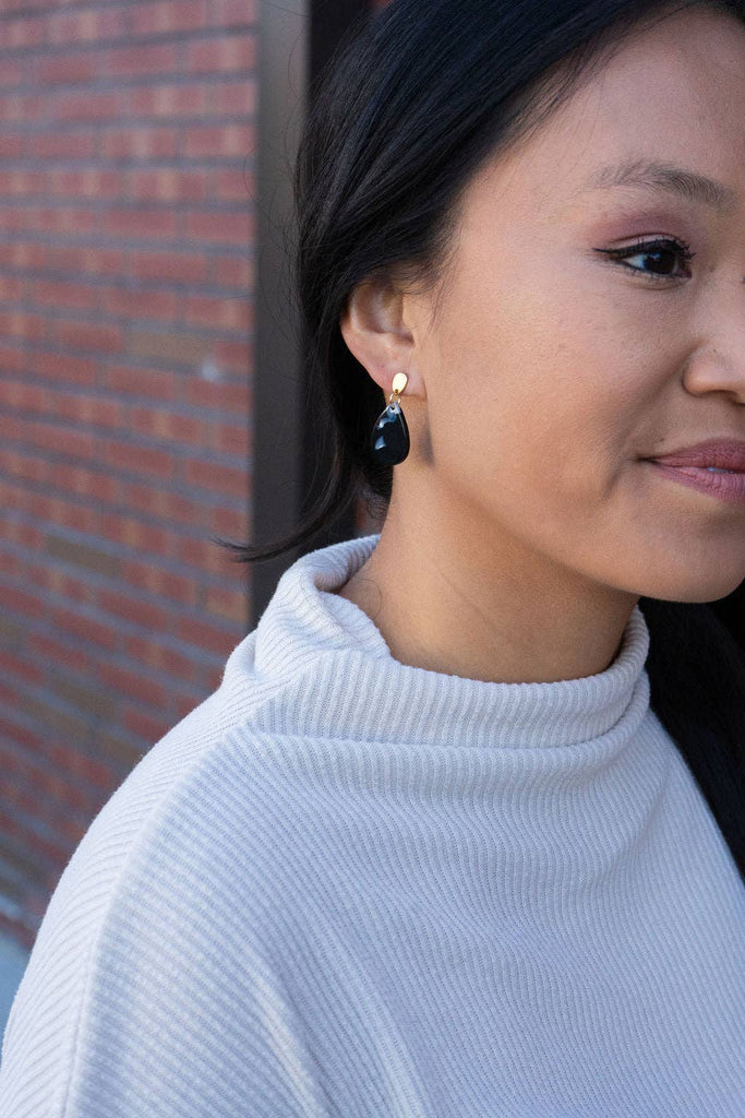 Leah Earrings - Onyx