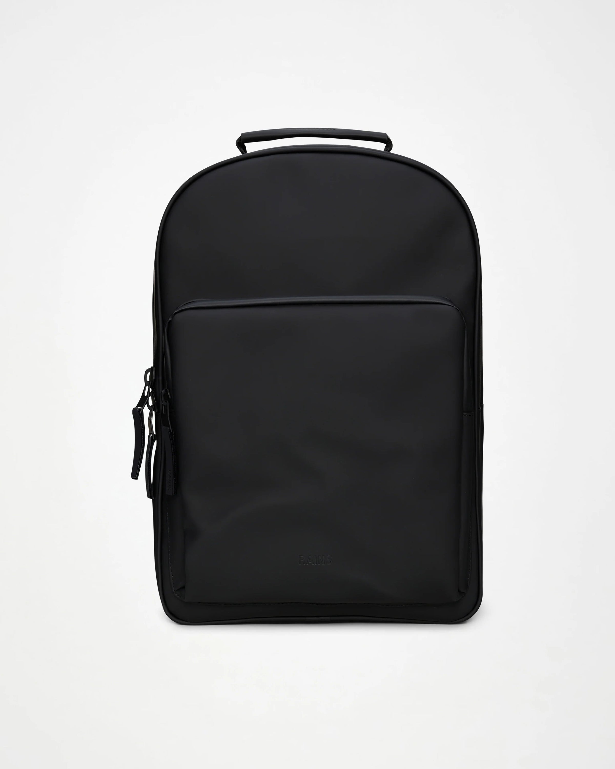 rains black base backpack Book Daypack in Black