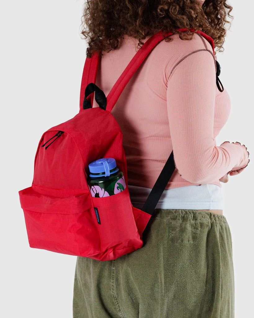 Medium Nylon Backpack in Candy Apple