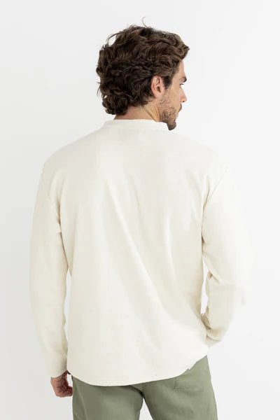 Vintage Terry LS Henley in Natural