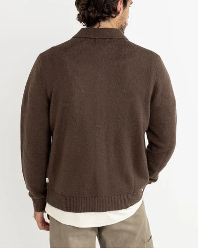 Mohair Button Up Knit in Chocolate