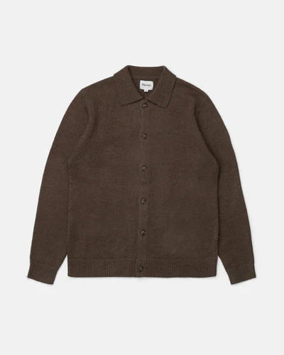 Mohair Button Up Knit in Chocolate