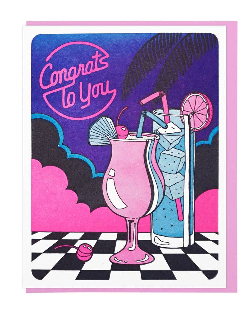 Congrats To You Cocktails Card