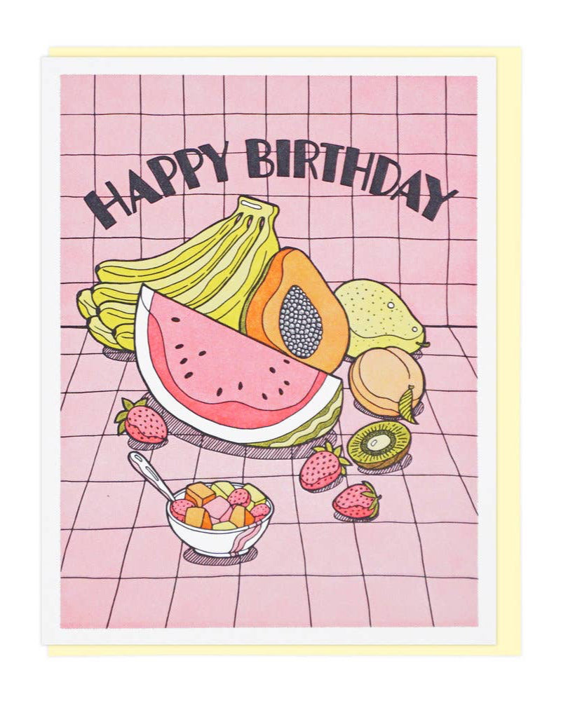 Fresh Fruits Birthday Card