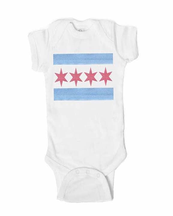Chicago Flag Baby Onesie