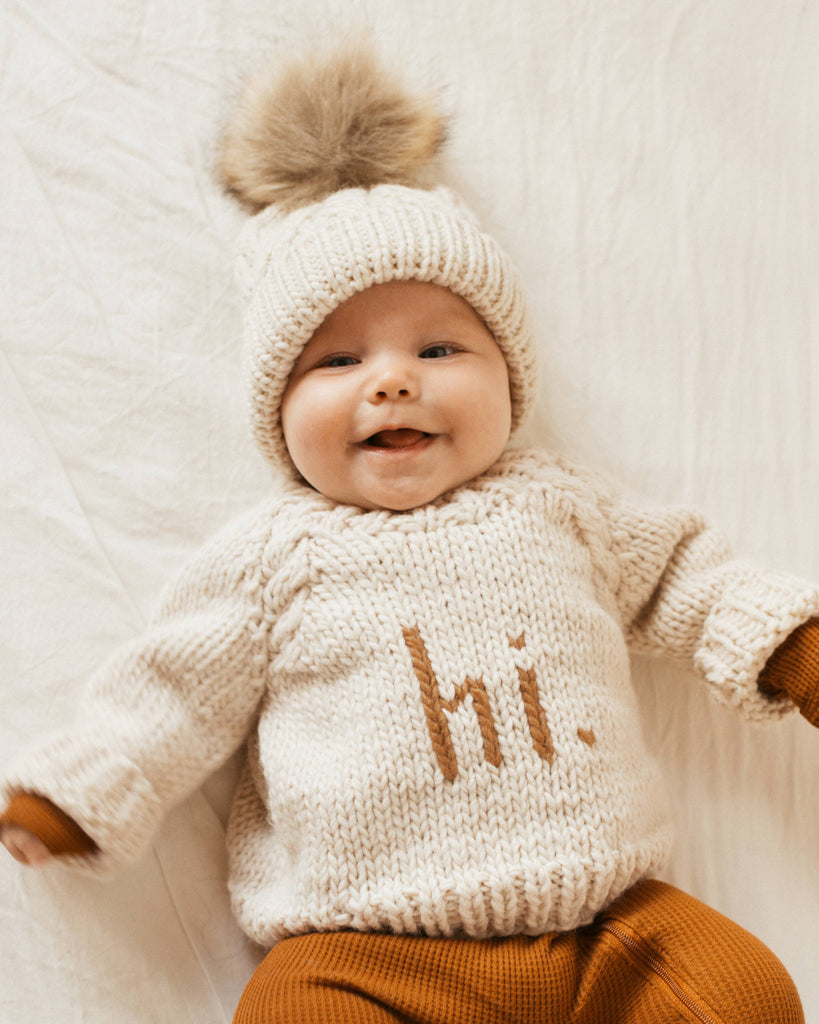 Hi. Pecan Crew Neck Sweater