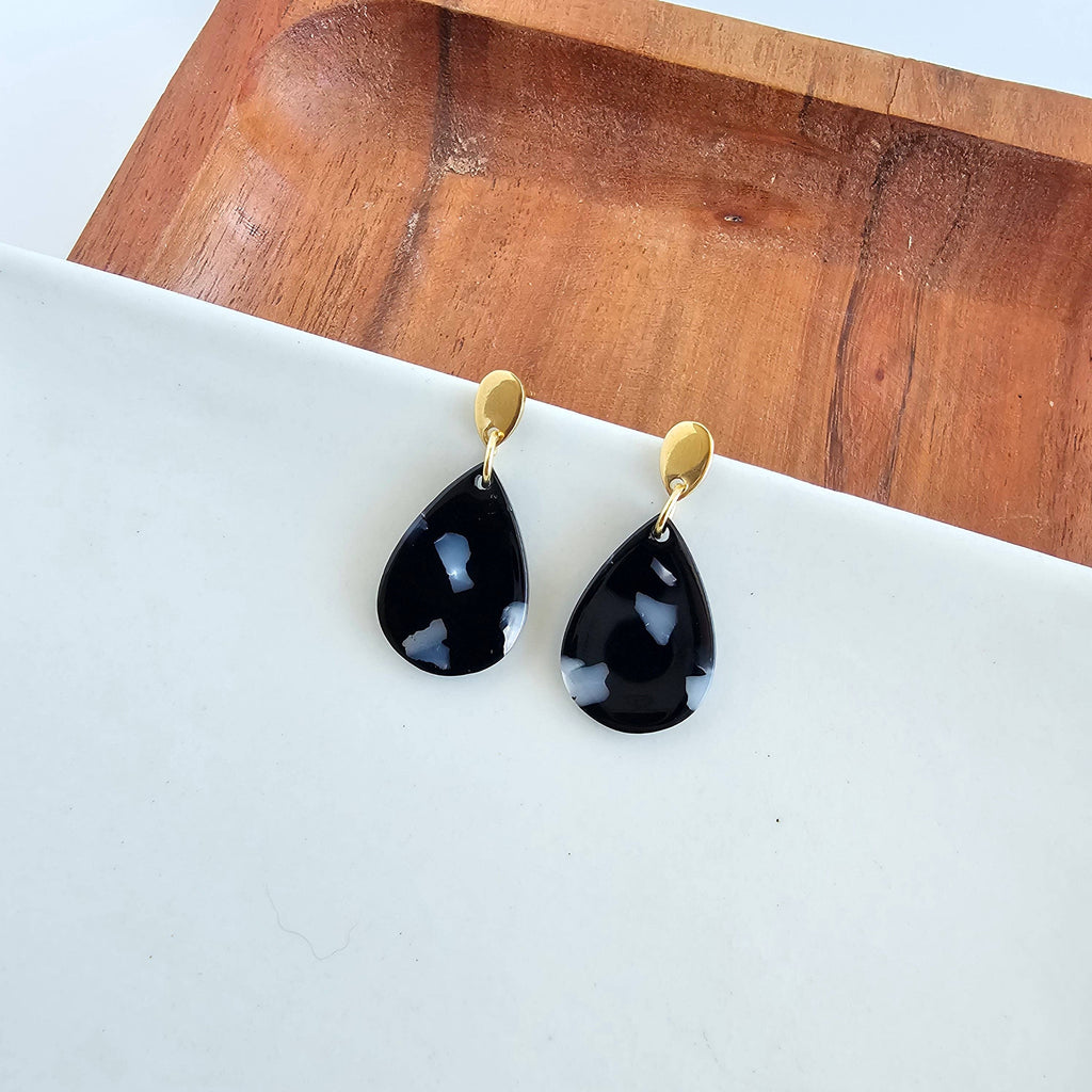 Leah Earrings - Onyx