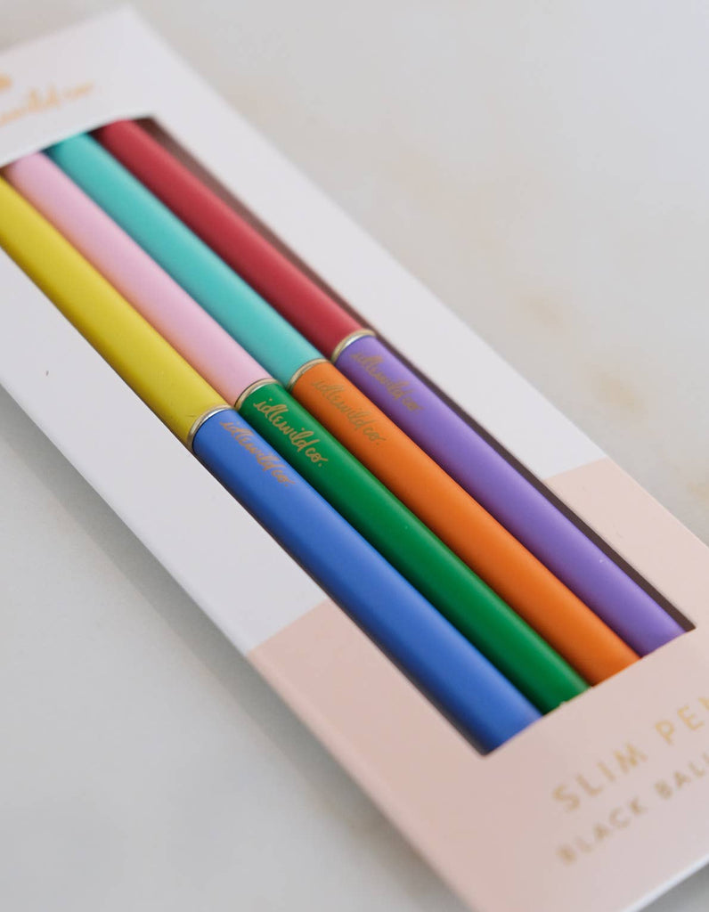 Rainbow Duo Tone Slim Pen Set